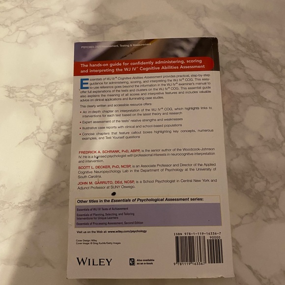 Essentials of WJ IV cognitive abilities testing - Picture 3 of 3